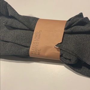 Urban Outfitters Fleece Lined Footed Tights